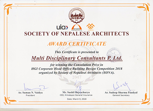 Awards MULTI Disciplinary Consultants P Ltd  Awards MULTI Disciplinary Consultants P Ltd